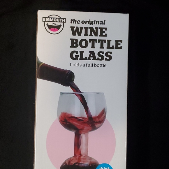 Big Mouth Wine Bottle Glass - Picture 3 of 12